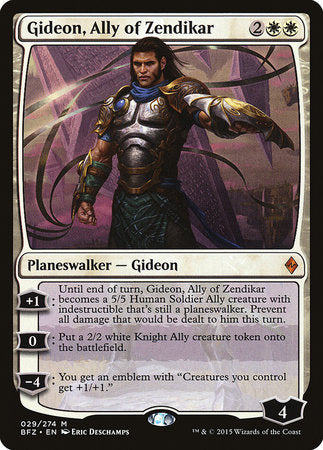 Gideon, Ally of Zendikar [Battle for Zendikar]