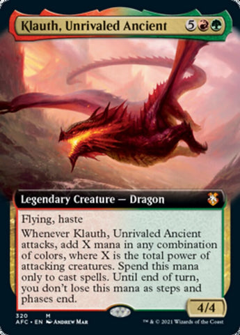 Klauth, Unrivaled Ancient (Extended) [Dungeons & Dragons: Adventures in the Forgotten Realms Commander]