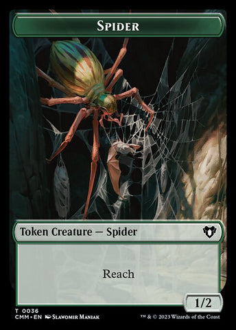 Clue // Spider Double-Sided Token [Commander Masters Tokens]