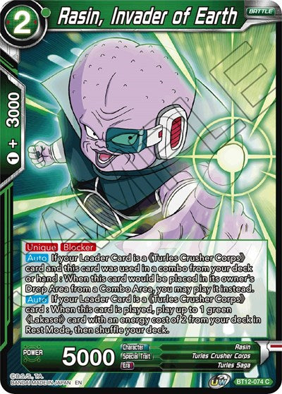 Rasin, Invader of Earth [BT12-074]