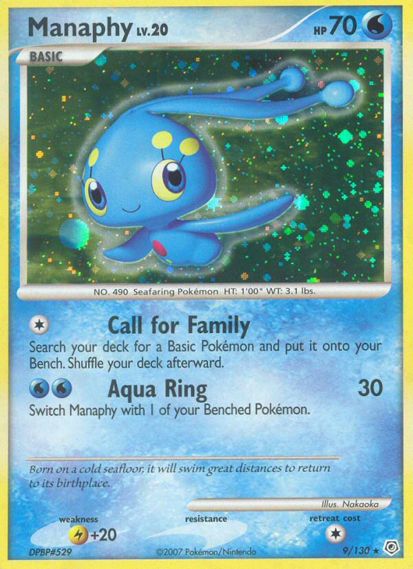 pokemon manaphy card Manaphy (9/130) [Diamond & Pearl: Base Set]