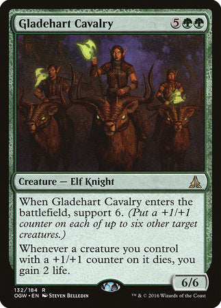 mtg blue flip cards Gladehart Cavalry [Oath of the Gatewatch]
