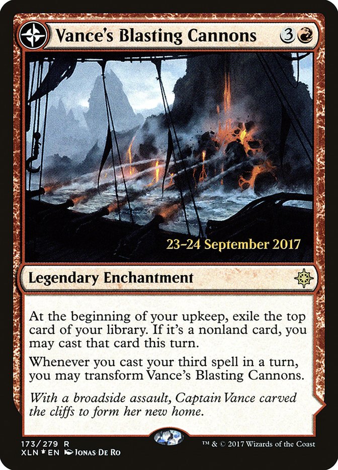 Vance's Blasting Cannons // Spitfire Bastion  [Ixalan Prerelease Promos] | Games A Plunder