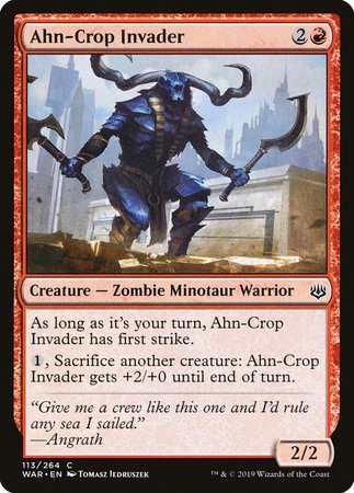 angron mtg card Ahn-Crop Invader [War of the Spark]