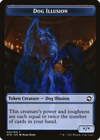 Zombie // Dog Illusion Double-sided Token [Dungeons & Dragons: Adventures in the Forgotten Realms Tokens]