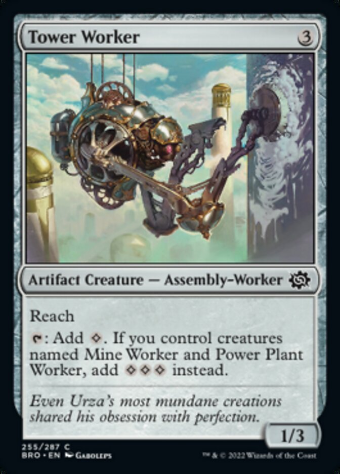 mtg everyone draws cards Tower Worker [The Brothers' War]