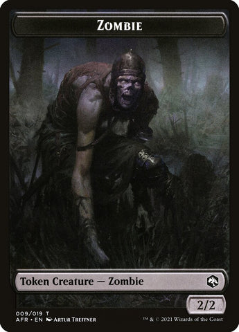 Zombie // Dog Illusion Double-sided Token [Dungeons & Dragons: Adventures in the Forgotten Realms Tokens]