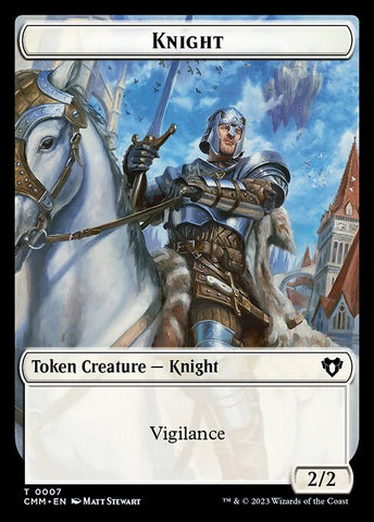 Clue // Knight Double-Sided Token [Commander Masters Tokens]