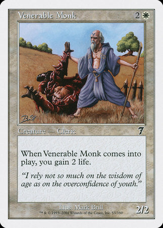 mtg monk cards Venerable Monk [Seventh Edition]