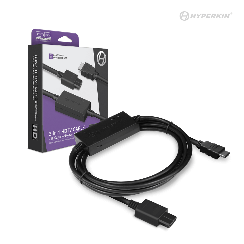 3-in-1 HDMI Cable For Gamecube, N64, Super Nintendo
