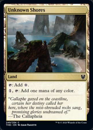 mtg theros land cards Unknown Shores [Theros Beyond Death]