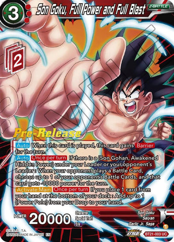 Son Goku // SS4 Son Goku, Betting It All (BT20-054) [Power Absorbed Pr