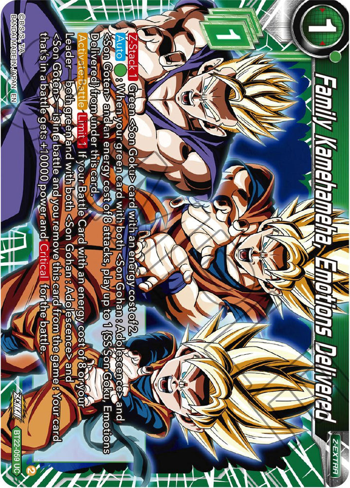 Family Kamehameha, Emotions Delivered (BT22-059) [Critical Blow]