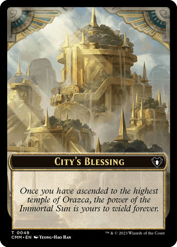City's Blessing // Phyrexian Myr Double-Sided Token [Commander Masters Tokens]