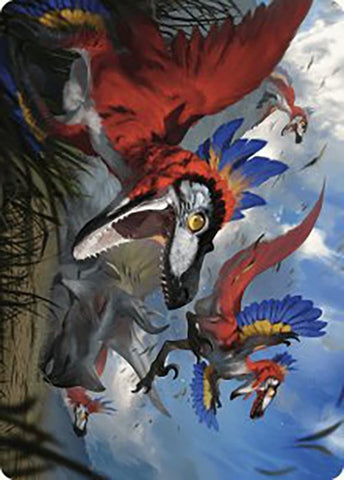 Wrathful Raptors Art Card [The Lost Caverns of Ixalan Art Series]