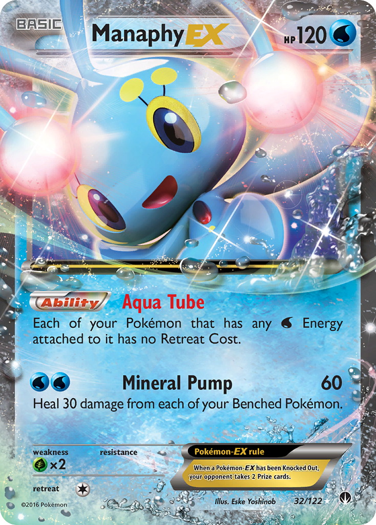 pokemon card manaphy 2010 Unleashed Reverse Holo #3 CGC 8.5 LegendsSportsGames Attack 1 Manaphy - XY Promos -