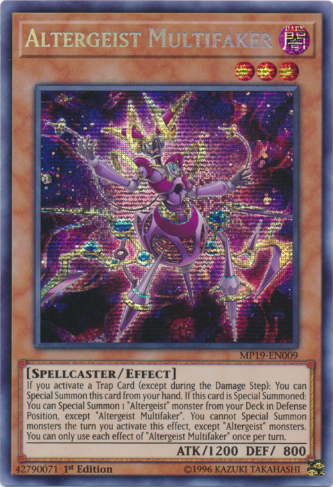 yugioh altergeist deck Altergeist Multifaker [MP19-EN009] Prismatic Secret Rare