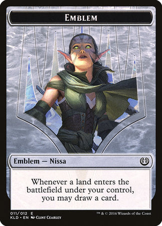 Emblem - Nissa, Vital Force [Kaladesh Tokens]