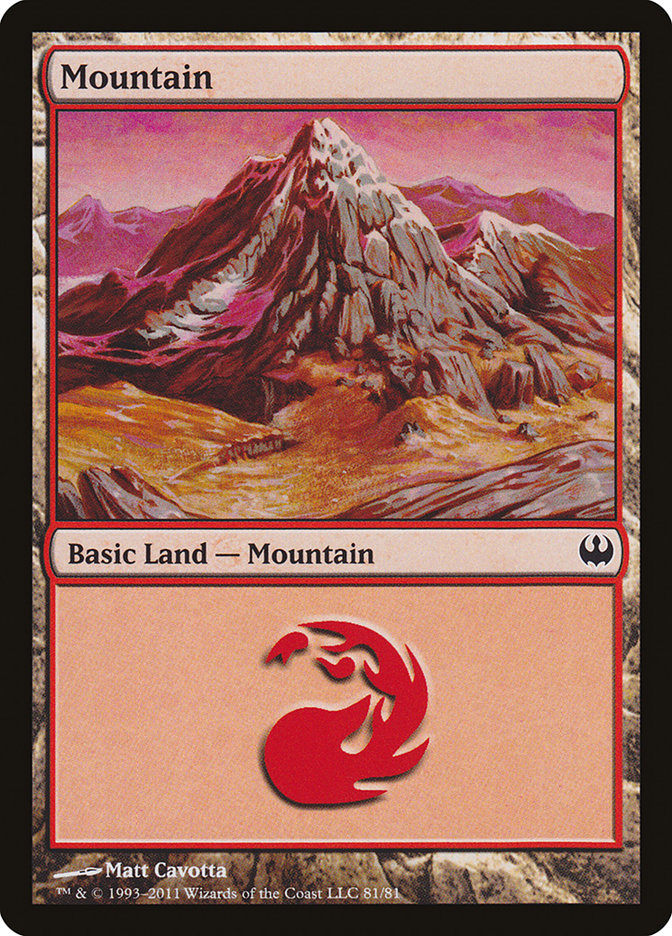 Mountain (81) [Duel Decks: Knights vs. Dragons] | Games A Plunder