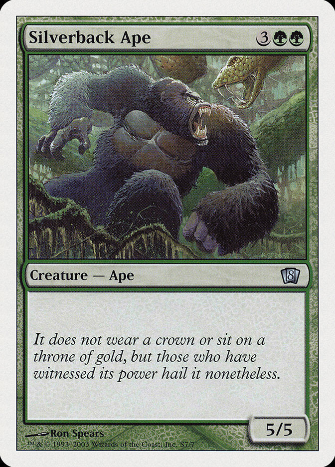 Silverback Ape [Eighth Edition] | Games A Plunder