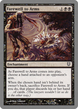 unhinged mtg cards Farewell to Arms [Unhinged]