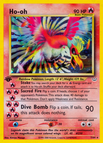 Ho-oh (7/64) [Neo Revelation 1st Edition]