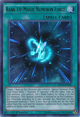 yugioh numeron cards Rank-Up-Magic Numeron Force [MP14-EN101] Ultra Rare