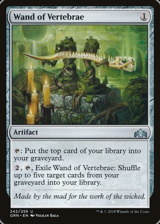 mtg cards that shuffle back into library Wand of Vertebrae [Guilds of Ravnica]