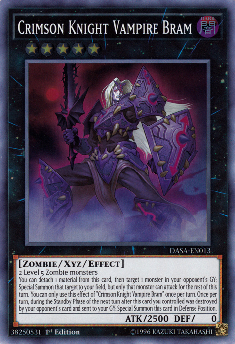 yugioh vampire cards Crimson Knight Vampire Bram [DASA-EN013] Super Rare