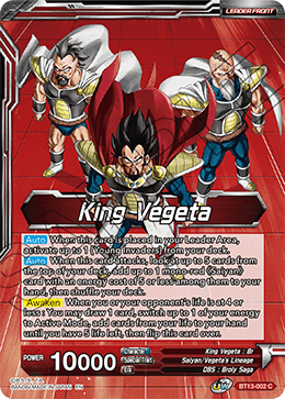 King Vegeta // King Vegeta, Head of the Saiyan Rebellion (Common) [BT13-002]