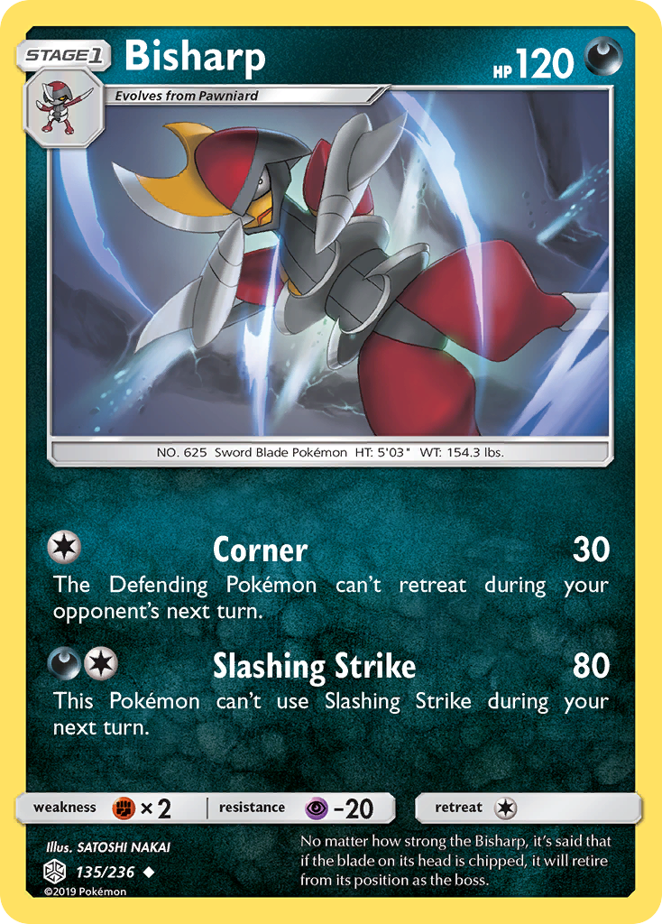 pokemon bisharp card 117/193}Bisharp (Ball Mirror) 20 Retreat Cost Bisharp (Team Plasma) (73) 73/116