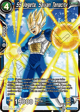 SS Vegeta, Saiyan Tenacity (Rare) [BT13-039]