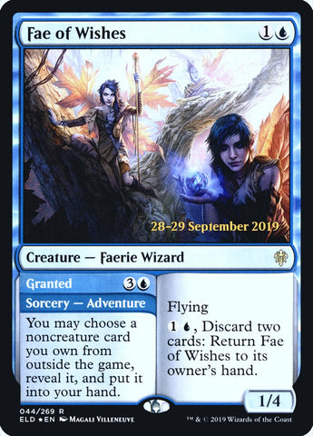 Fae of Wishes // Granted  [Throne of Eldraine Prerelease Promos]