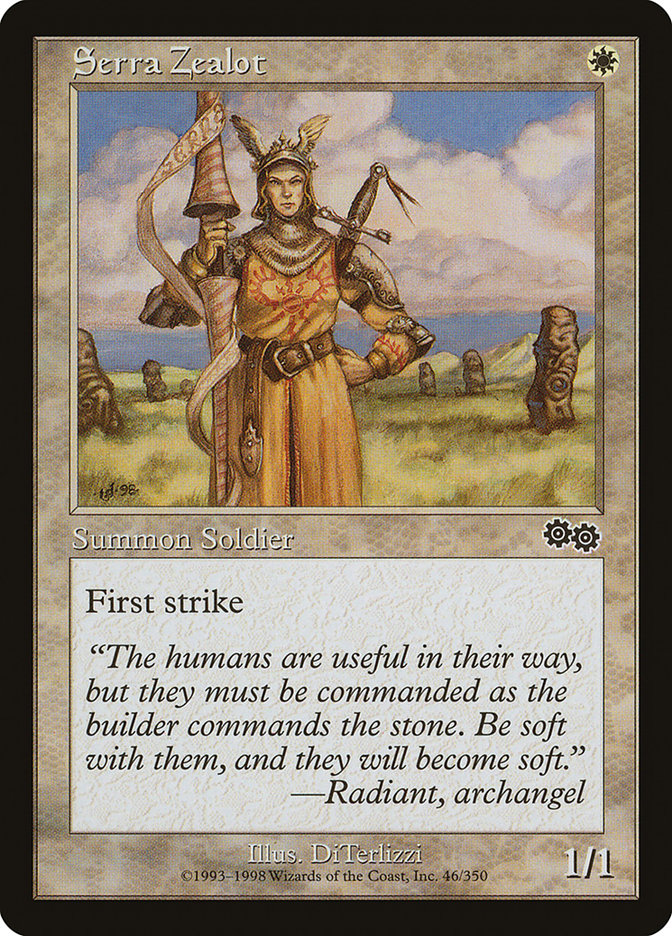 Serra Zealot [Urza's Saga] | Games A Plunder