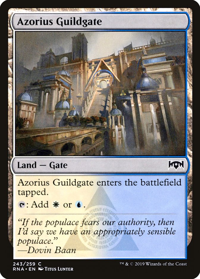 mtg ravnica allegiance cards Azorius Guildgate (243/259) [Ravnica Allegiance]