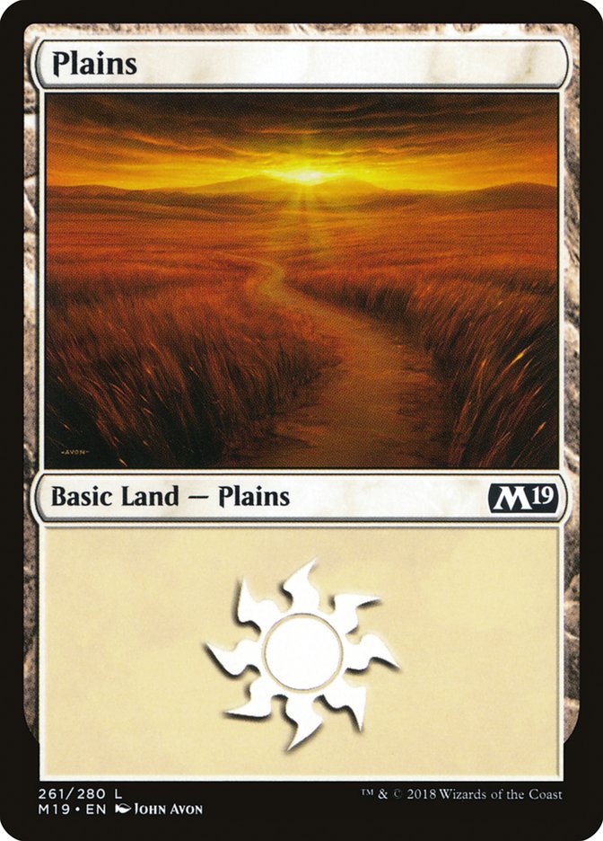 Plains (261) [Core Set 2019] | Games A Plunder