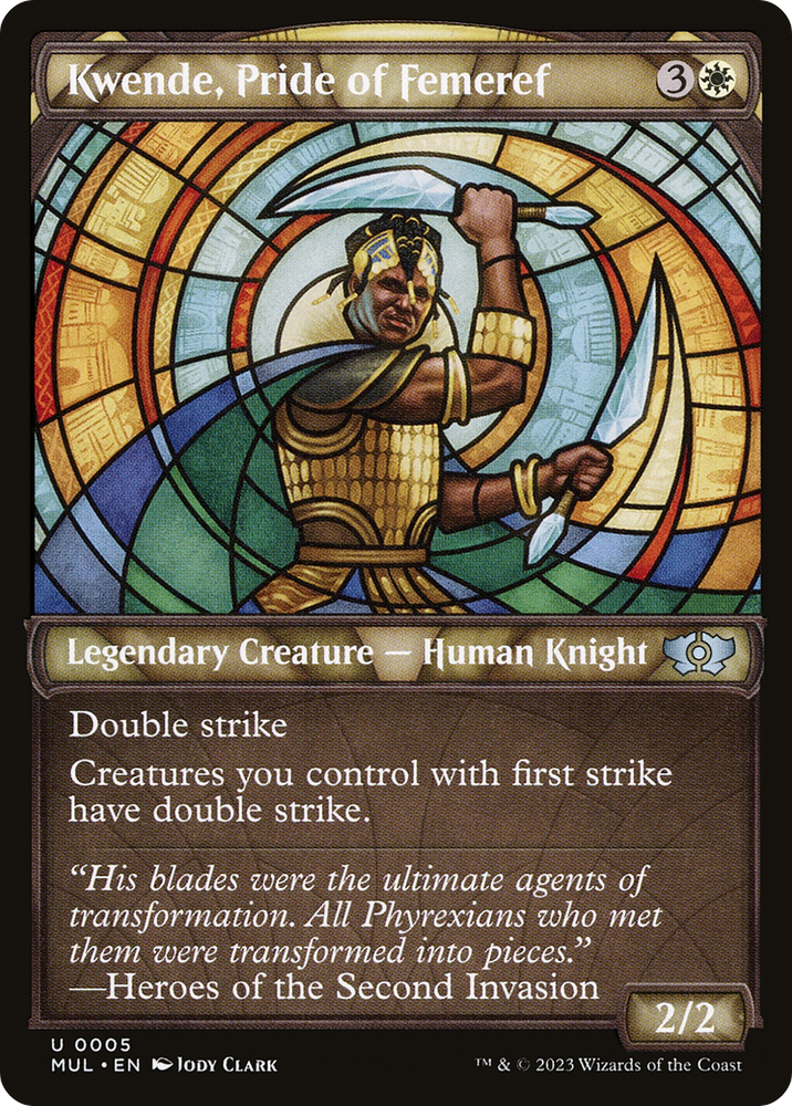 pride mtg cards Kwende, Pride of Femeref [Multiverse Legends]