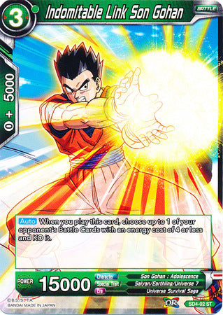 Indomitable Link Son Gohan (Starter Deck - The Guardian of Namekians) [SD4-02]