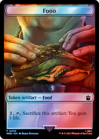 Alien // Food (0059) Double-Sided Token (Surge Foil) [Doctor Who Tokens]