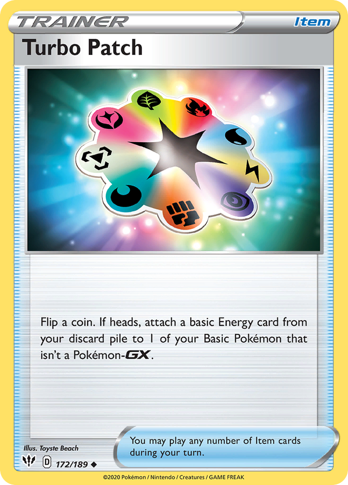 gold turbo patch pokemon card Turbo Patch 200/189 Power Tablet 281/264 Gold Secret Rare Pokemon TCG NM