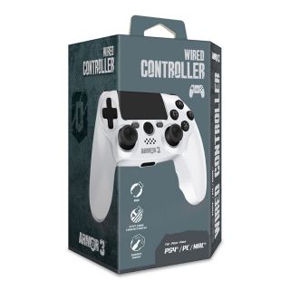 Armor 3 Wired Controller For PS4 Brand New - White