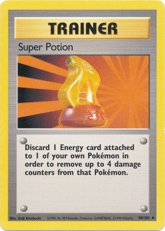 potion energy pokemon card Super Potion (90/102) [Base Set Unlimited]