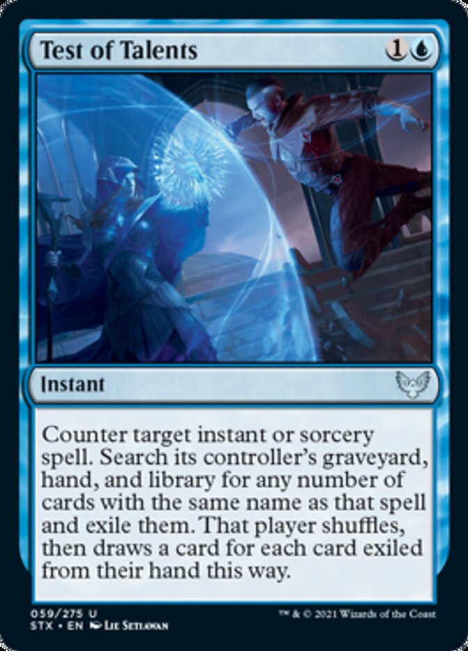 test cards mtg Test of Talents [Strixhaven: School of Mages]
