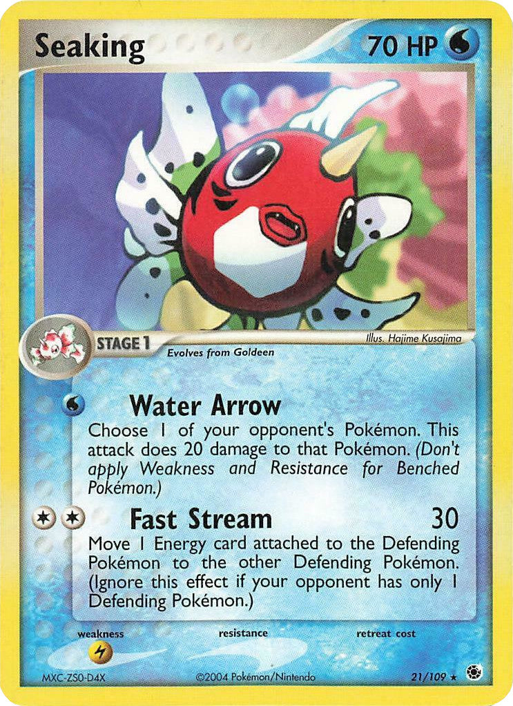 seaking pokemon card value - 28/162 BREAKThrough Colorless Flail (10) This attack does 10 damage times the number of damage counters on Seaking Seaking - 045/167 (Reverse Foil)