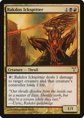 mtg rakdos cards Rakdos Ickspitter [Dissension]