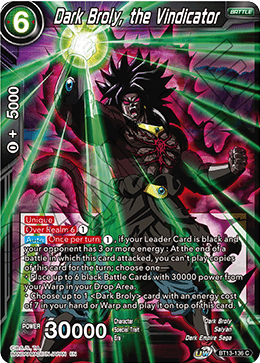 Dark Broly, the Vindicator (Common) [BT13-136]