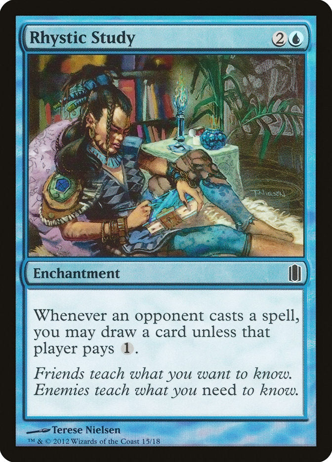 Rhystic Study [Commander's Arsenal] | Games A Plunder
