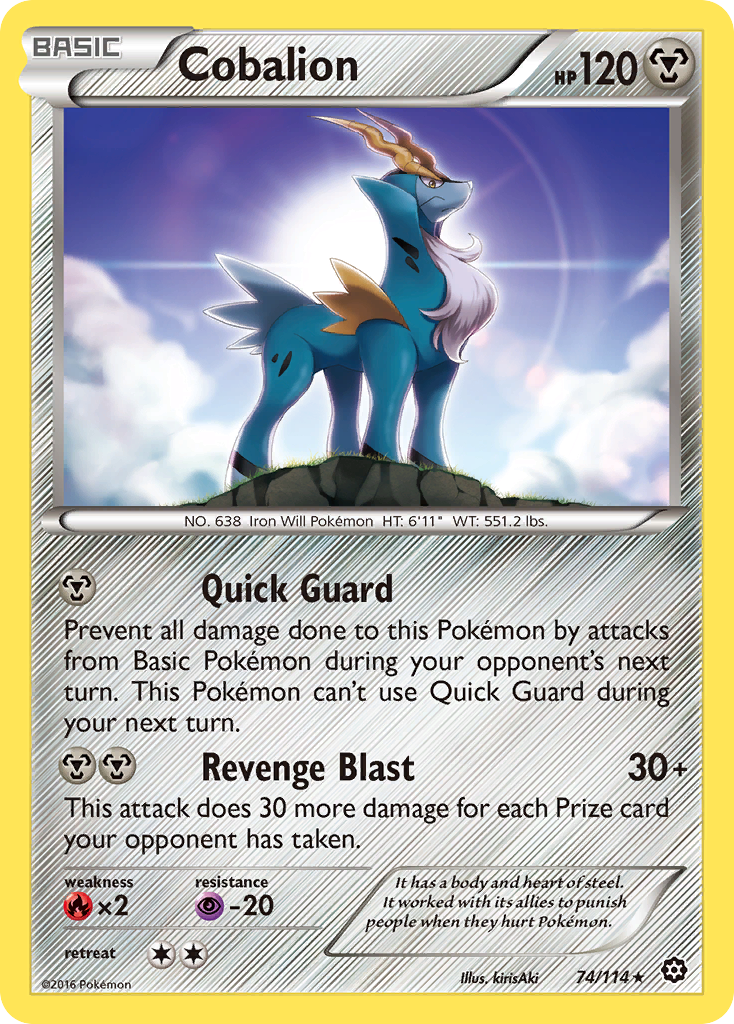 pokemon card cobalion (051/070) search your deck for a basic Energy card and attach it to that Pokmon Pokemon Trading Card Game 064/086
