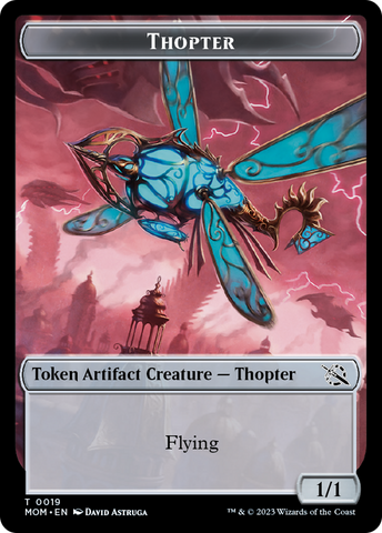 First Mate Ragavan // Thopter Double-Sided Token [March of the Machine Tokens]