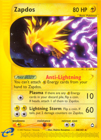 Pokemon Platinum Arceus Single Card Holofoil Rare Zapdos G 12/99